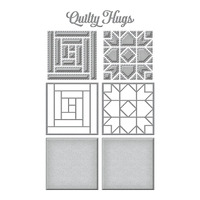 Spellbinders Die Log Cabin and Flower Mini Quilts Etched Dies S5-546