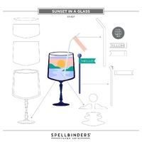 Spellbinders Die Sunset in a Glass Etched Dies S5-627
