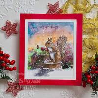 Creative Expressions Designer Boutique Squirrel Greetings 4 in x 6 in Stamp Set UMSDB166