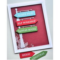 Memory Box Die Old Fashioned Sign Post 94448