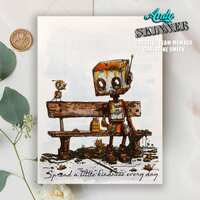 Creative Expressions Andy Skinner Spread a Little Kindness 4.2 in x 3.8 in Pre-Cut Rubber Stamp