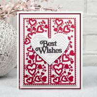 Sue Wilson Dies Slimline Anniversary Hearts CED1275