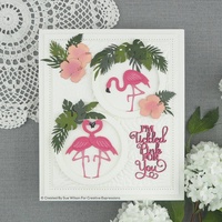 Sue Wilson Dies Necessities Flamingo Tropical Flora CED23037