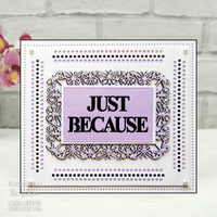 Creative Expressions Sue Wilson Block Sentiments Just Because Craft Die