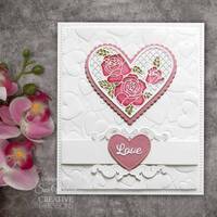 Creative Expressions Sue Wilson Frames and Tags Lace Rose Heart CED4473