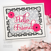 Sue Wilson Noble Shadowed Sentiments Collection Hello Friend CEDNE012