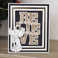 Sue Wilson Big Bold Words Believe Craft Die & Stamp Set CEDSD021