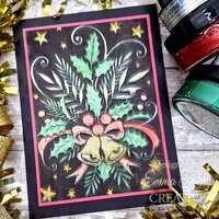 Creative Expressions Jingle Bells Companion Colouring Stencil 6 in x 8 in 2pk - CEST170
