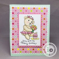 Pink Ink Impression Obsession Clear Stamps Beary Sweet