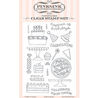 Pink Ink Impression Obsession Clear Stamps Party Cakes