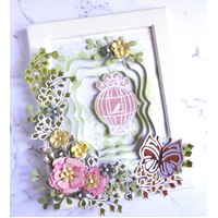 Cut and Foil Die Hotfoil Stamp Nouveau Hanging Cage