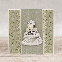 Cut and Foil Die Hotfoil Stamp Lavish Ballroom Wedding Cake