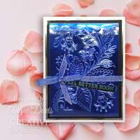 Creative Expressions Folk Art Blooms 5 in x 7 in 3D Embossing Folder EF3D-076