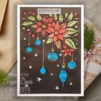 Creative Expressions Poinsettias & Baubles 5 in x 7 in 3D Embossing Folder EF3D-082