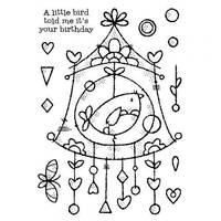 Woodware Clear Singles Wire Birdhouse 4 x 6 Stamp