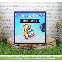 Lawn Fawn - Little Snow Globe: Bear Stamp and Die Bundle