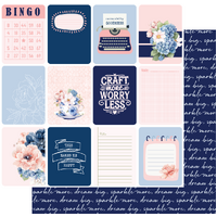 Uniquely Creative 12x12 Cardstock 210gsm Indigo Bloom