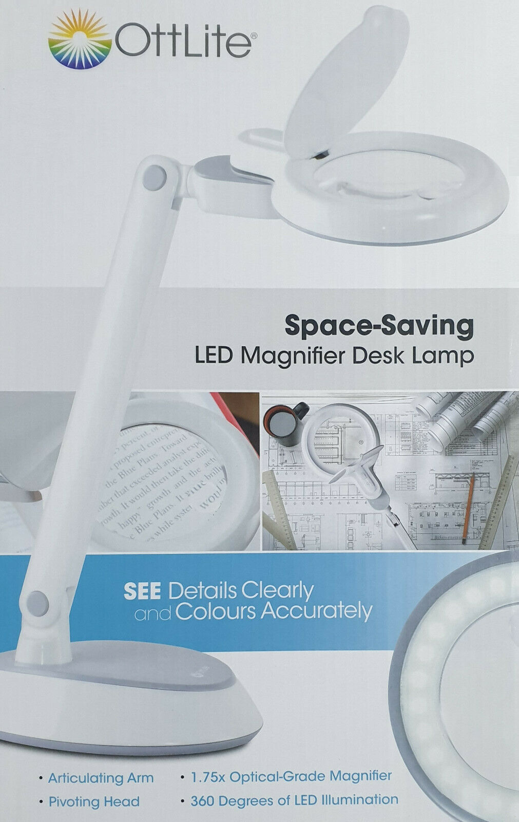 Ottlite lamp with magnifier deals