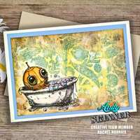 Creative Expressions Andy Skinner Wash Your Worries Away 4.2 in x 3.8 in Pre-Cut Rubber Stamp