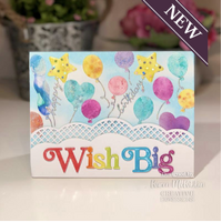 Sue Wilson Noble Shadowed Sentiments Collection Die Wish Big CEDNE010