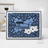 Sue Wilson Noble Shadowed Sentiments Collection Hello Friend CEDNE012