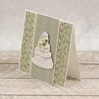 Cut and Foil Die Hotfoil Stamp Lavish Ballroom Wedding Cake