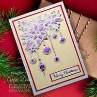 Creative Expressions Poinsettias & Baubles 5 in x 7 in 3D Embossing Folder EF3D-082