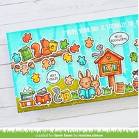 Lawn Fawn - Stamps - Little Woodland Library - LF3486