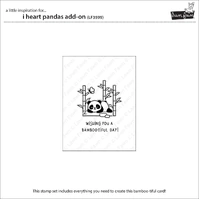 Lawn Fawn - I Heart Pandas Add-On - Stamp and Die and Colouring Stencil Bundle