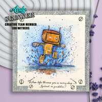 Creative Expressions Andy Skinner Rainy Day 4.2 in x 3.8 in Pre-Cut Rubber Stamp