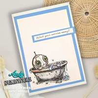 Creative Expressions Andy Skinner Wash Your Worries Away 4.2 in x 3.8 in Pre-Cut Rubber Stamp