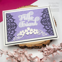 Sue Wilson Noble Shadowed Sentiments Collection Hello Friend CEDNE012