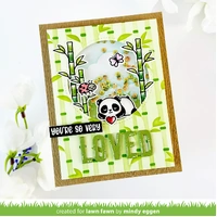Lawn Fawn - I Heart Pandas Add-On - Stamp and Die and Colouring Stencil Bundle