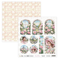 Sweet Peonies Paper Pad - 12" x 12" (12 Sheets) By Scrap Boys