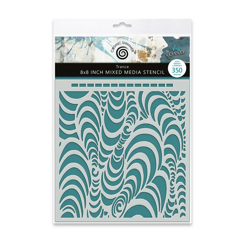 Trance 8x8 Mixed Media Stencil by Andy Skinner