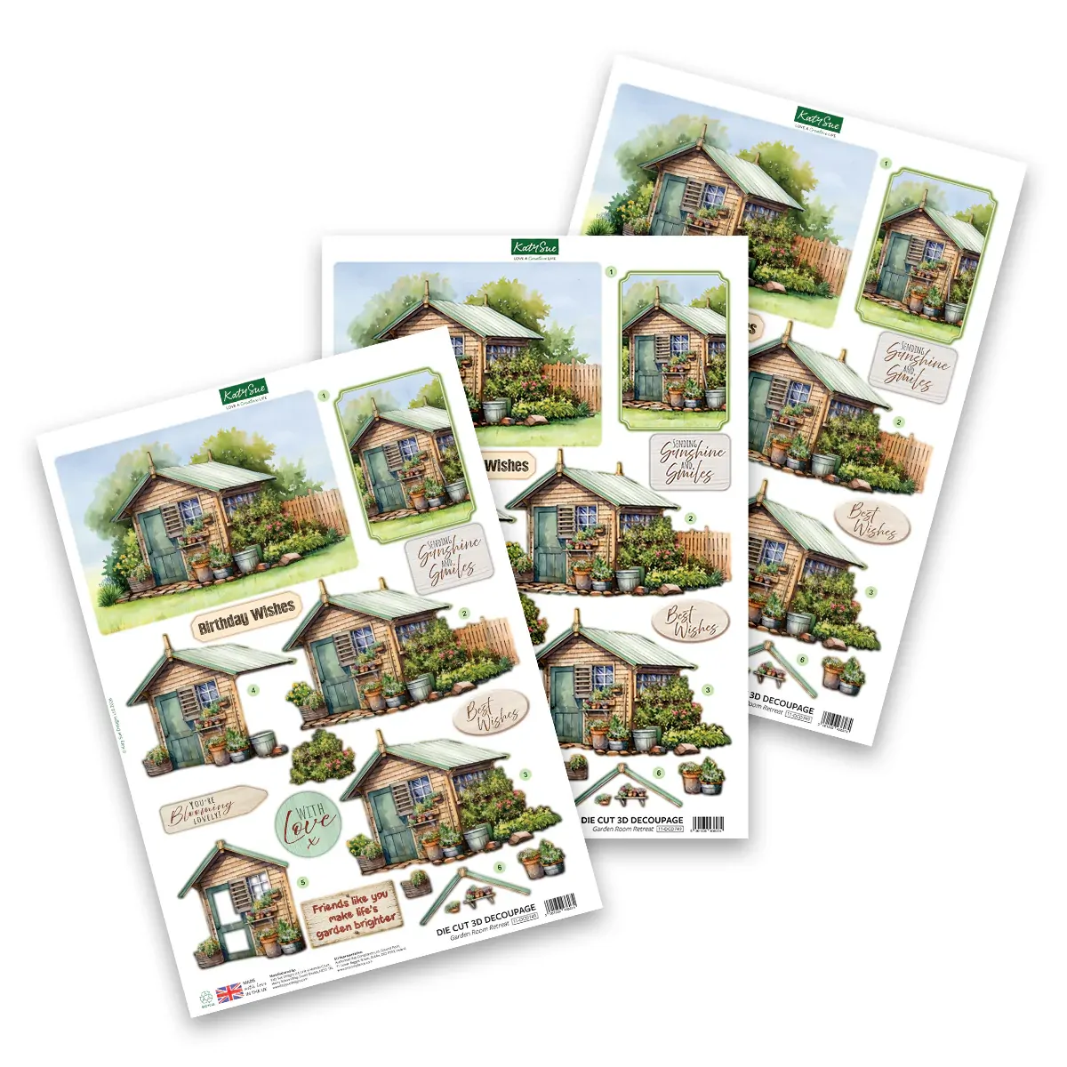 Garden Room Retreat Die Cut Decoupage by Katy Sue Designs