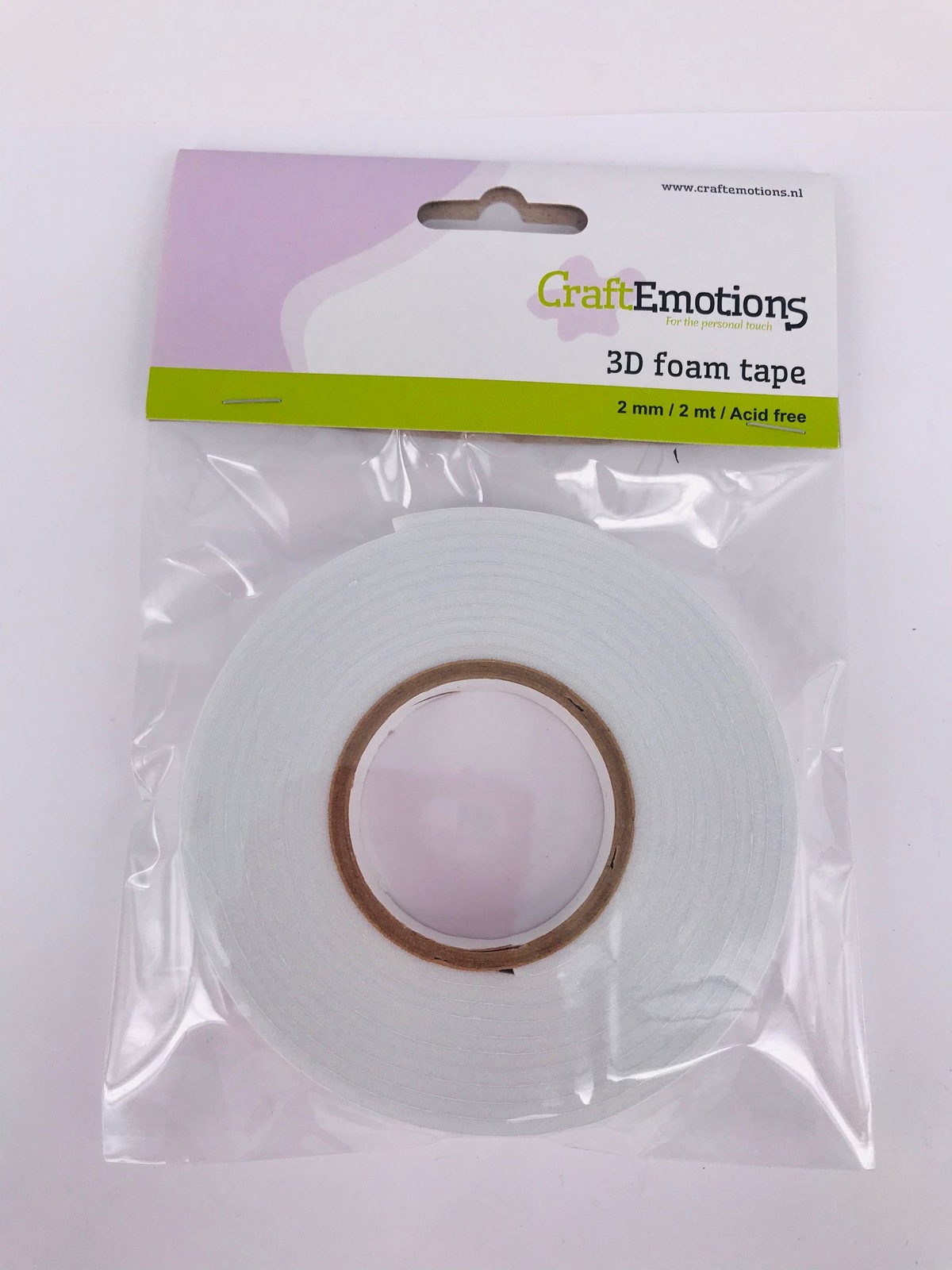 CraftEmotions Foam Tape 2mm x 12mm x 2m