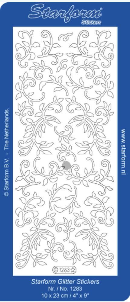 Starform Sticker Sheet 4 x 9 Inch Outline Silver