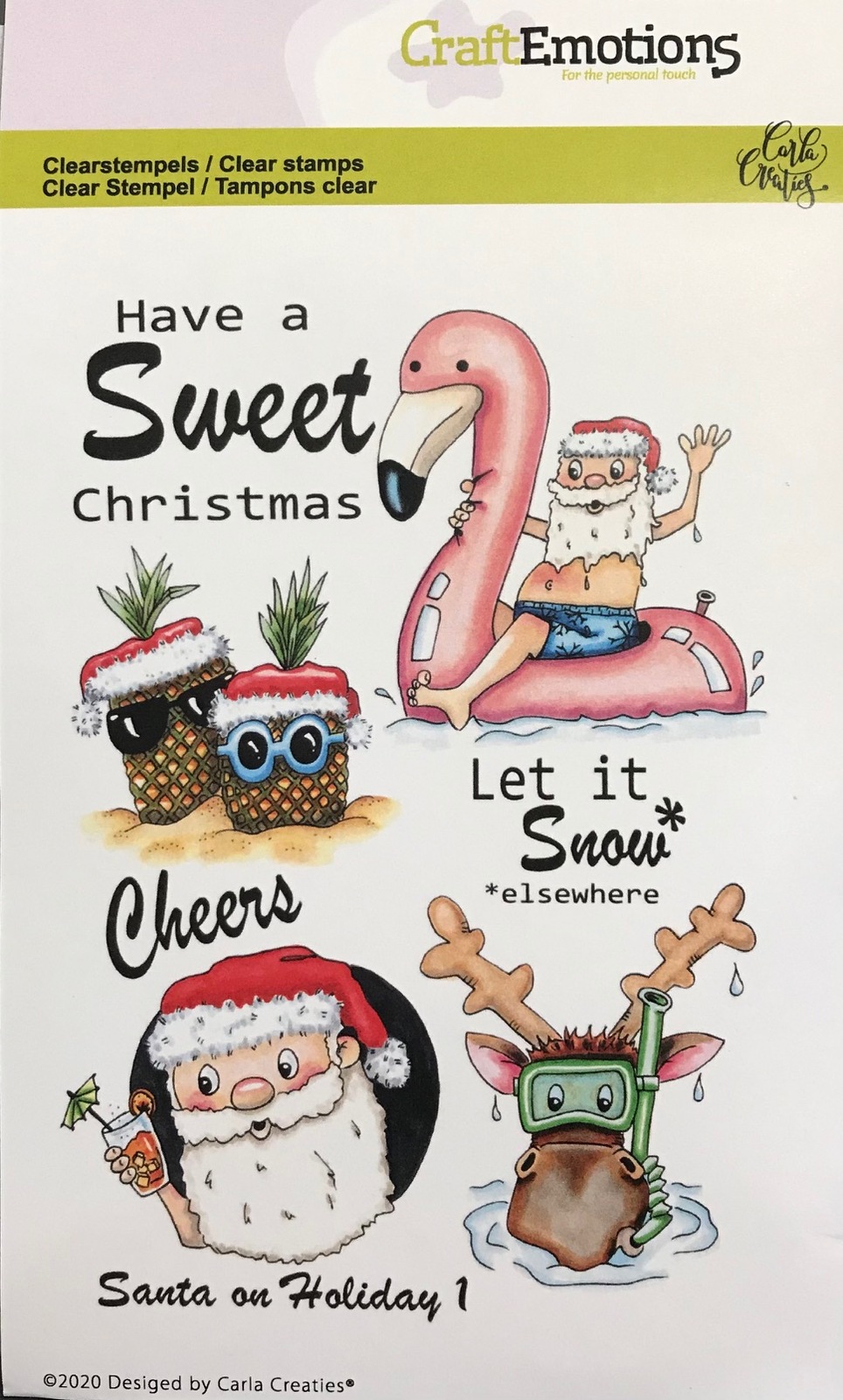 CraftEmotions Clear Stamps A6 Santa on Holiday 1