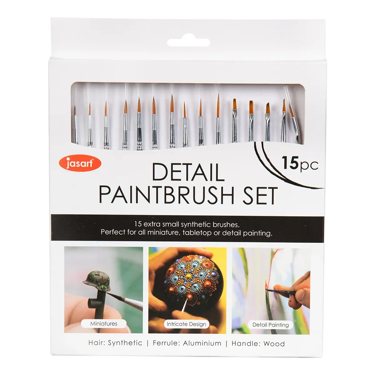 Jasart Detail Paintbrush Set 15 pc