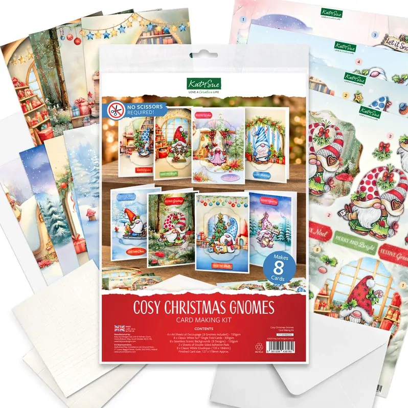 Katy Sue - Cosy Christmas Gnomes Card Making Kit
