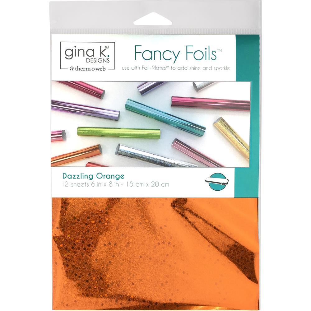 Dazzling Orange Hologram Gina K Designs Fancy Foil 6X8 12/Pkg