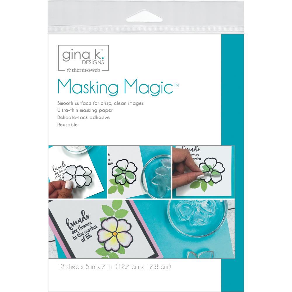 Gina K Designs Masking Magic Sheets 5x7 inch 12/Pkg