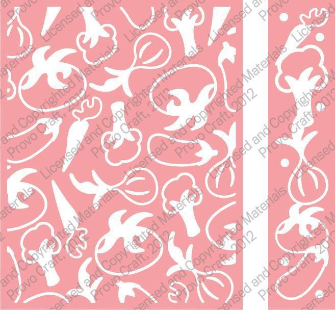 CUTTLEBUG Embossing Folder Veggie Patch Border Set 4.25x5.5  