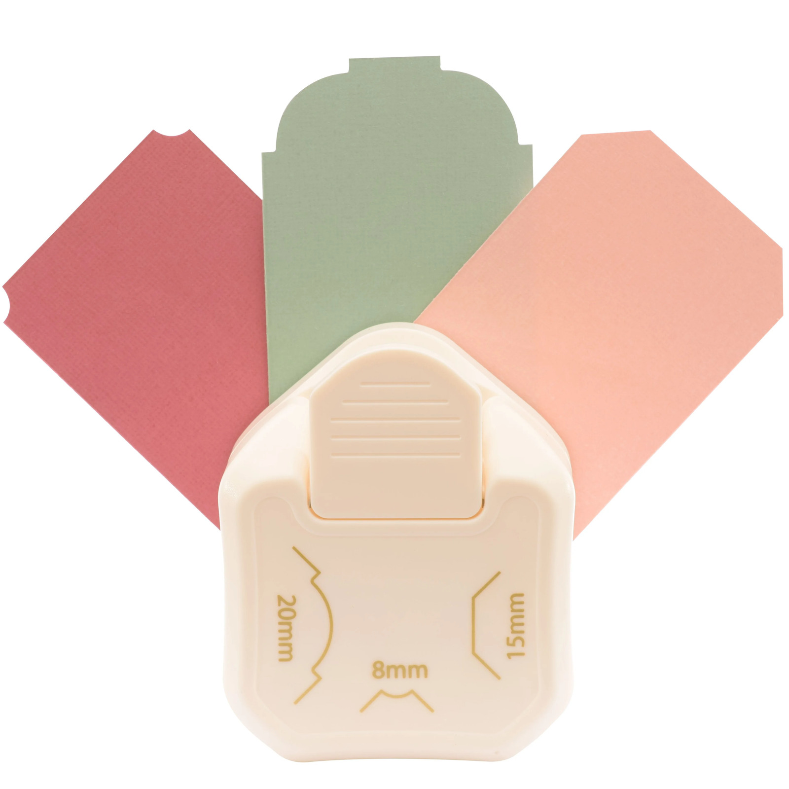 Vaessen Creative 3-in-1 Corner Tag Punch 8-15-20mm