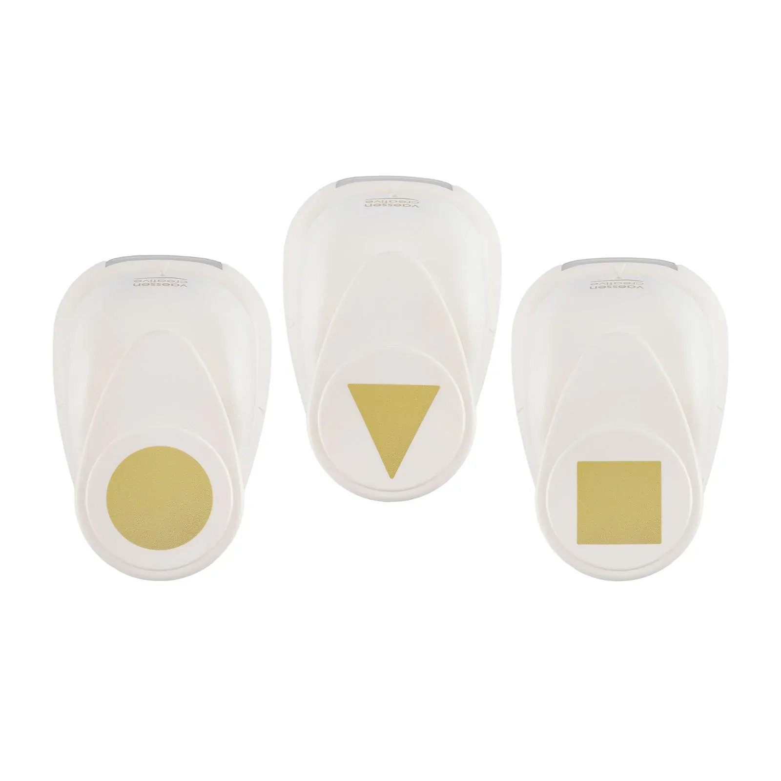 Vaessen Creative Craft Punch Set Circle Square Triangle 3pcs