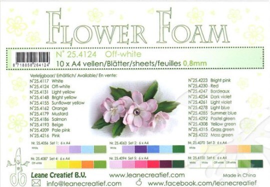 Flower Foam 10 A4 Sheets Off-White