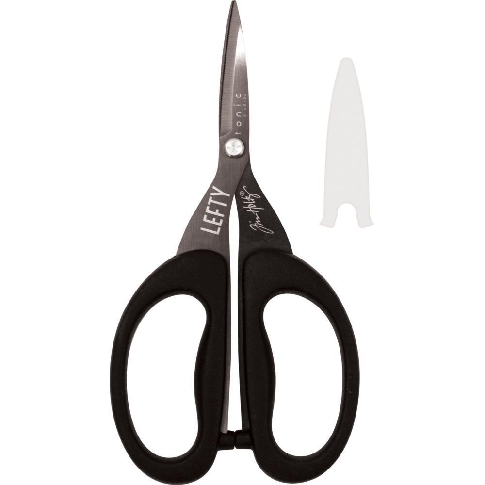 Tim Holtz Kushgrip Non-Stick Micro Serrated LEFT HANDED Mini Snips Scissors 5 Inch