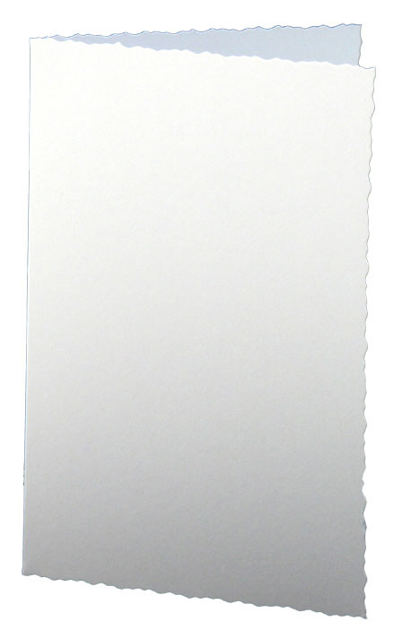 Crafts UK 50/ Deckle Edge Cards White C6