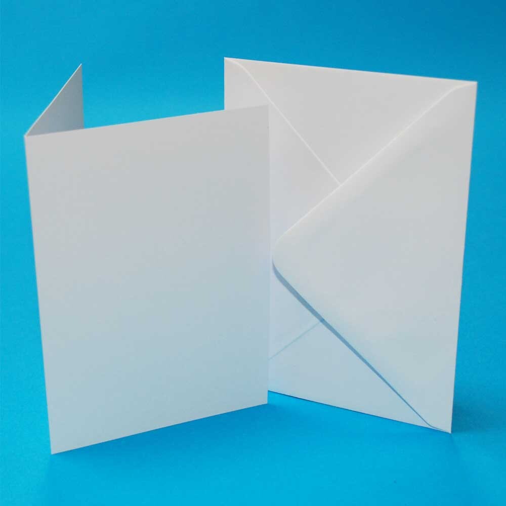 Craft UK Limited 50 White 5x7 inch Cards 250gsm and Envelopes